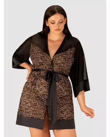 Peignoir Allunes Noir Obsessive en tenue élégante et confortable-8