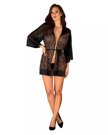 Peignoir Allunes Noir Obsessive en tenue élégante et confortable-9