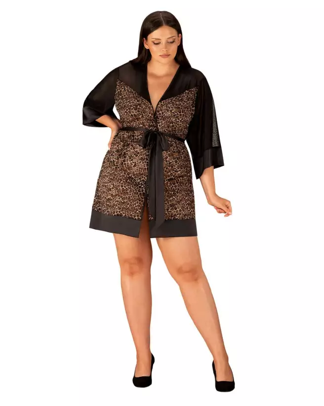 Peignoir Allunes Noir Obsessive en tenue élégante et confortable-12