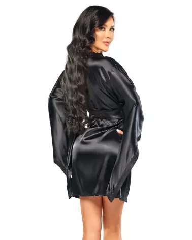 Peignoir Samira Noir Beauty Night élégant et confortable-2