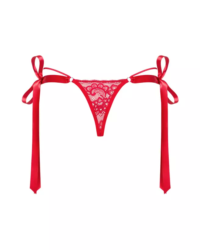 Image Lovlea String Rouge par Obsessive - Lingerie Élégante et Séduisante-9