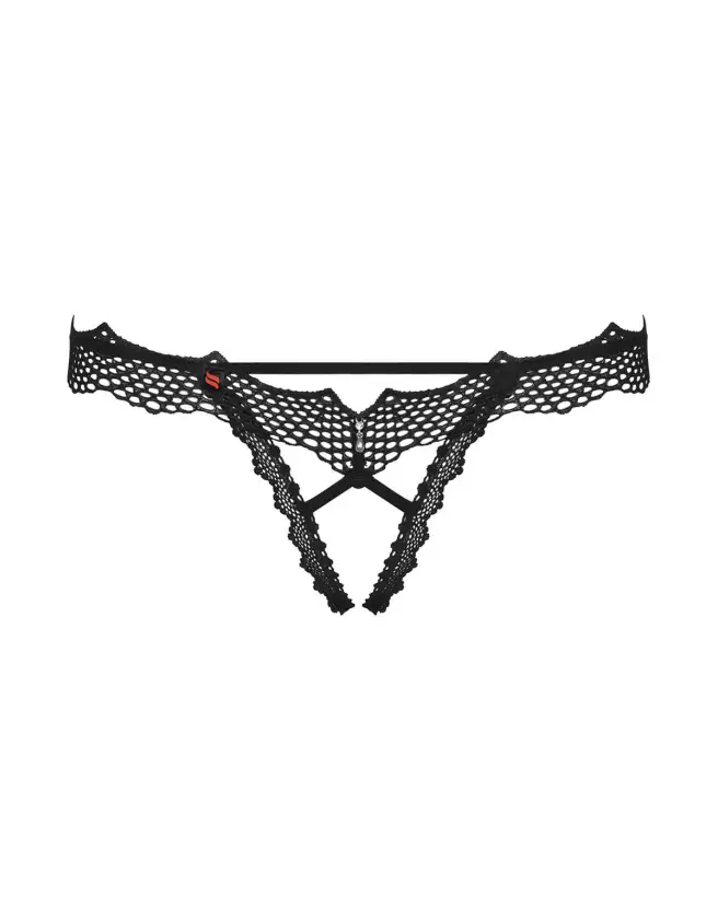 String ouvert Bravelle Obsessive noir, lingerie féminine élégante et séduisante-9