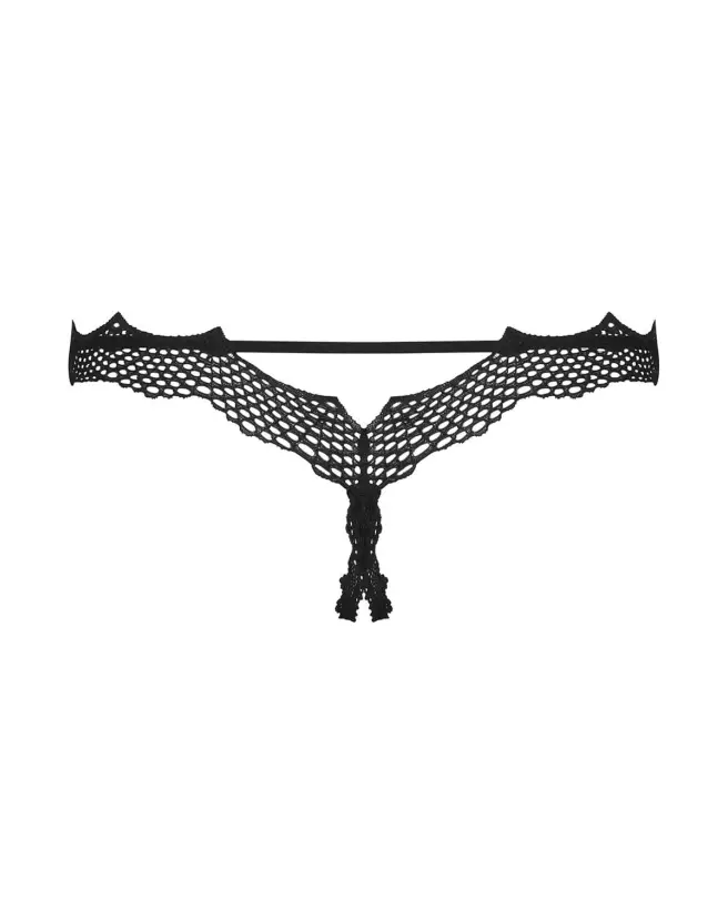 String ouvert Bravelle Obsessive noir, lingerie féminine élégante et séduisante-10