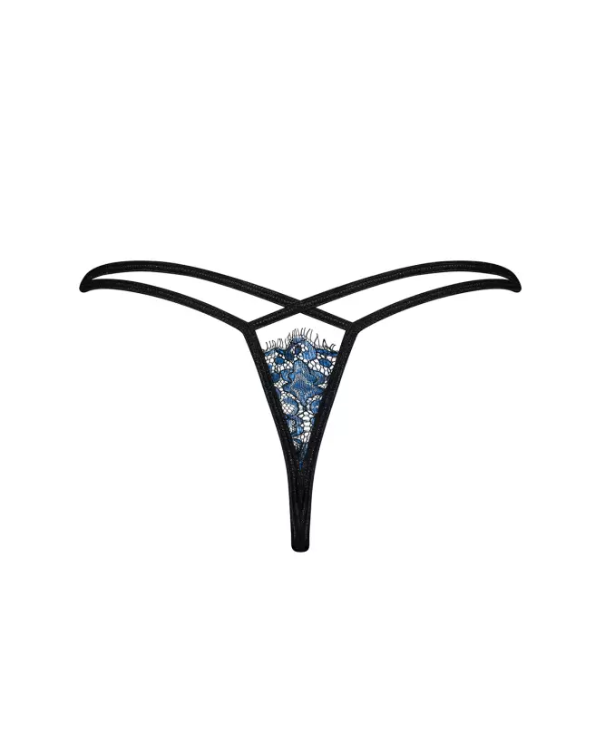 Obsessive Yassmyne string bleu, lingerie élégante et confortable-8