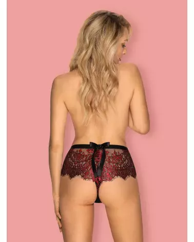 Redessia Shorty Obsessive rouge noir, lingerie élégante et confortable pour femme-8