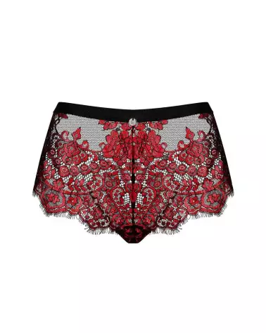 Redessia Shorty Obsessive rouge noir, lingerie élégante et confortable pour femme-11