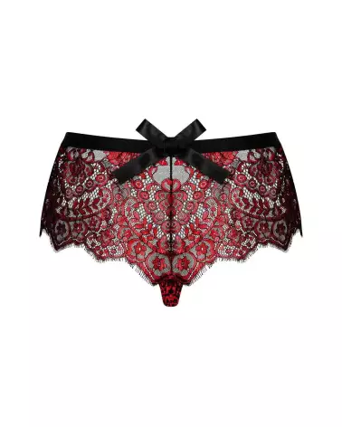 Redessia Shorty Obsessive rouge noir, lingerie élégante et confortable pour femme-12