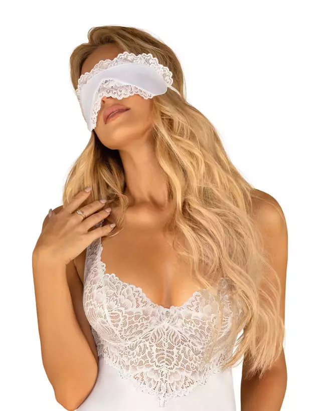 Masque Amor Blanco Obsessive pour jeux de séduction et soirées intimes-1