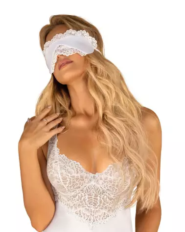Masque Amor Blanco Obsessive pour jeux de séduction et soirées intimes-1