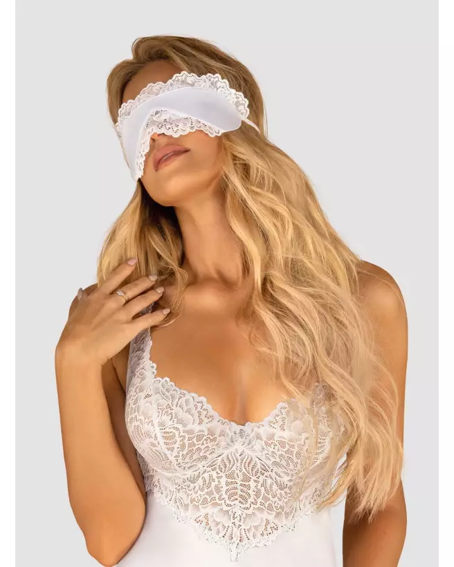 Masque Amor Blanco Obsessive pour jeux de séduction et soirées intimes-2