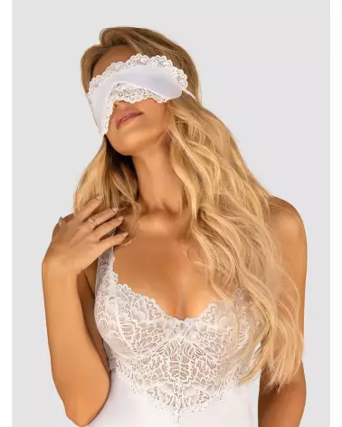 Masque Amor Blanco Obsessive pour jeux de séduction et soirées intimes-2