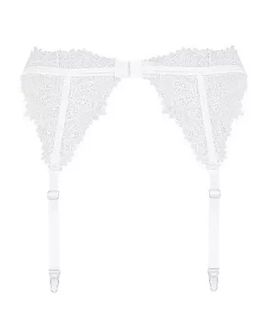 Porte-jarretelles Bianelle blanc Obsessive élégant pour mariage et occasions spéciales-10