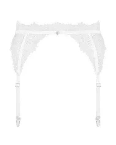 Porte-jarretelles Bianelle blanc Obsessive élégant pour mariage et occasions spéciales-11