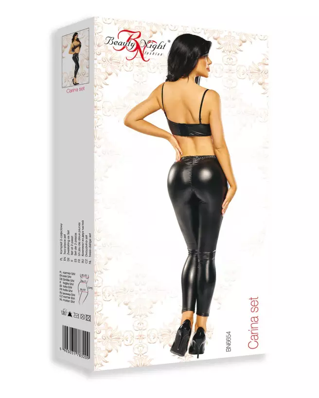 Ensemble Carina pantalon et top noir Beauty Night-5