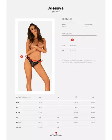 Alessya String Noir Obsessive - Lingerie Élégante et Confortable-13