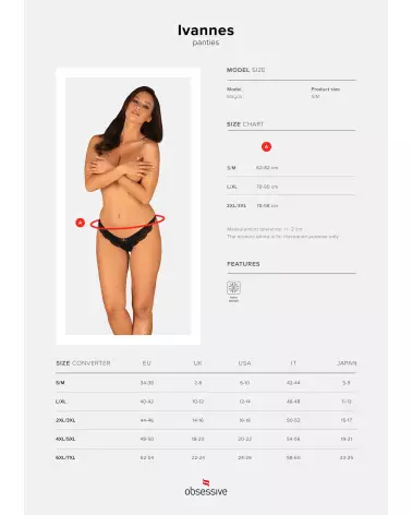 Ivannes Culotte Black Obsessive - Lingerie féminine élégante et confortable-13