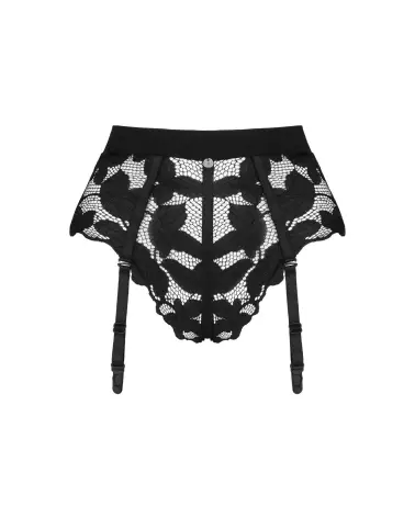 Culotte jarretière noire Editya de Obsessive, lingerie féminine élégante-11
