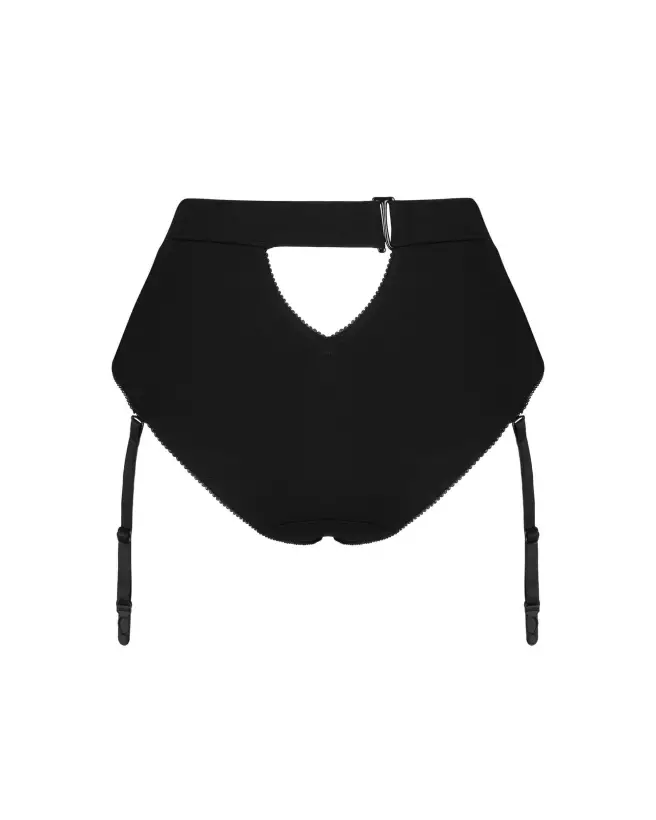 Culotte jarretière noire Editya de Obsessive, lingerie féminine élégante-12