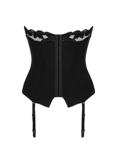 Corset noir Editya d'Obsessive pour silhouette élégante et raffinée-8