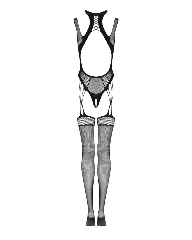 Image du Bodystocking G327 Obsessive en dentelle noire, lingerie sexy et élégante-7