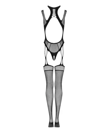 Image du Bodystocking G327 Obsessive en dentelle noire, lingerie sexy et élégante-7