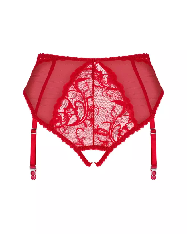 Culotte jarretelle Dagmarie rouge par Obsessive, lingerie féminine élégante-11