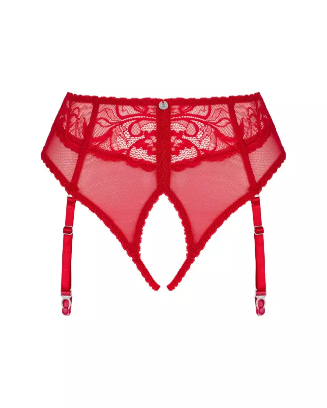 Culotte jarretelle Dagmarie rouge par Obsessive, lingerie féminine élégante-12