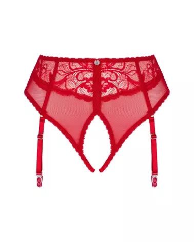 Culotte jarretelle Dagmarie rouge par Obsessive, lingerie féminine élégante-12