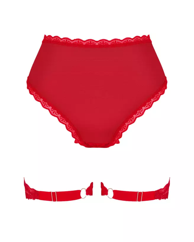 Culotte jarretière rouge Belovya Obsessive, lingerie élégante et séduisante-11
