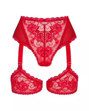Culotte jarretière rouge Belovya Obsessive, lingerie élégante et séduisante-12