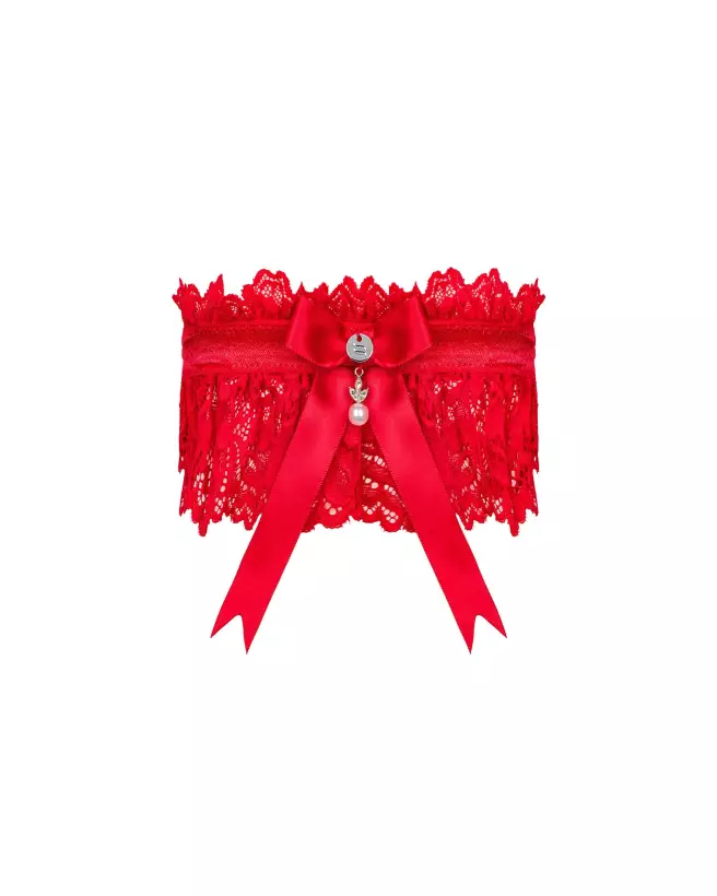 Jarretière rouge Amor Cherris Obsessive élégante-5