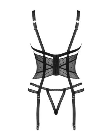 Lanelia Corset Noir Obsessive - Lingerie fine élégante et séduisante-8