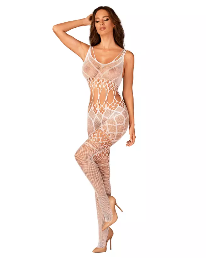 Bodystocking G330 Obsessive en maille fine noire, lingerie érotique et séduisante-5