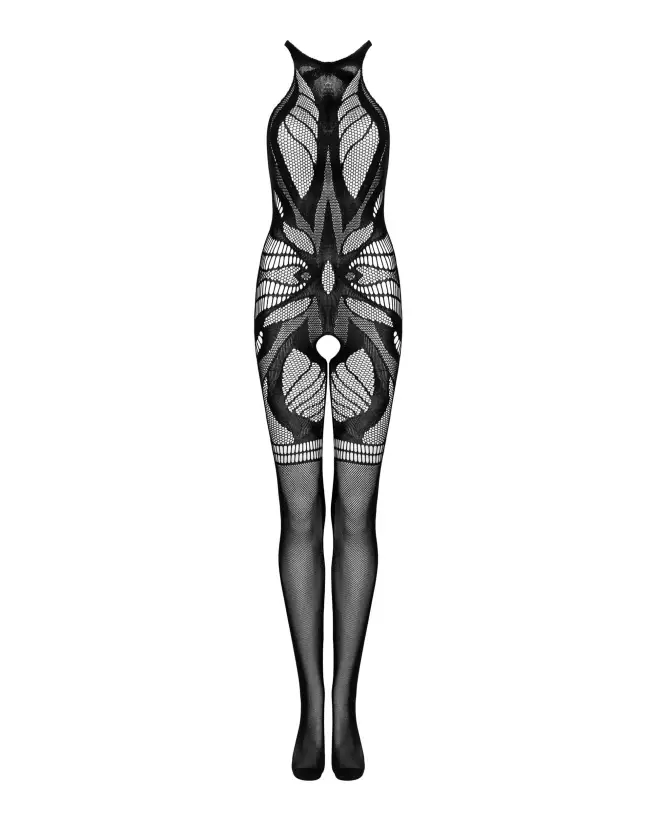 Bodystocking G331 Obsessive en résille noire, lingerie féminine sensuelle-7