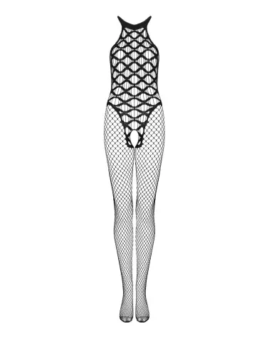 G332 Bodystocking Obsessive en dentelle noire avec motifs floraux-7