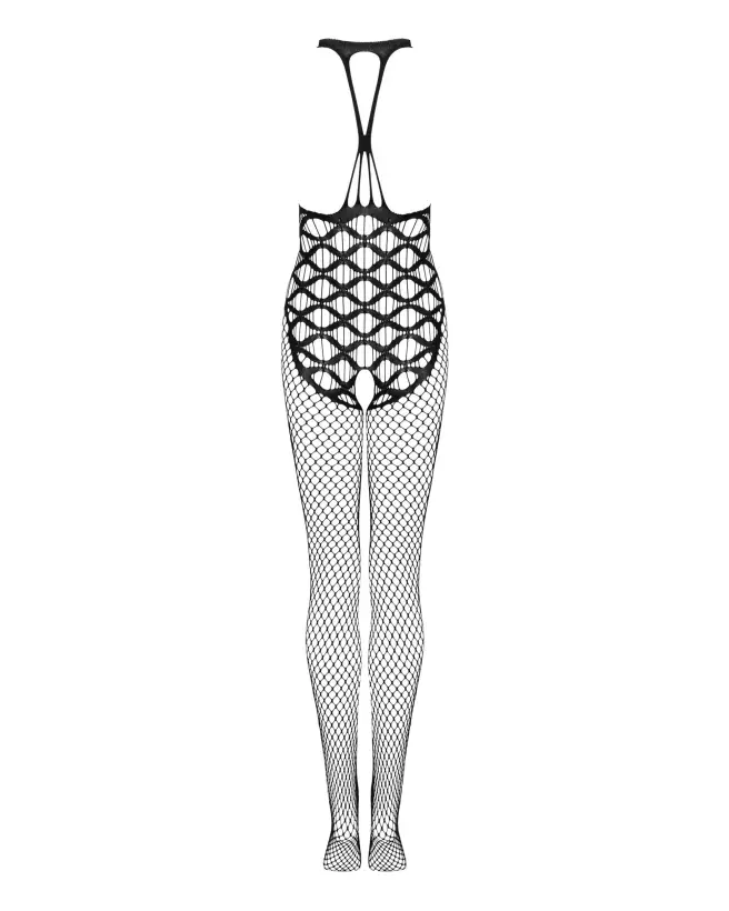 G332 Bodystocking Obsessive en dentelle noire avec motifs floraux-8