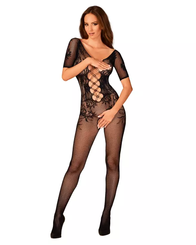 Obsessive F238 Bodystocking en résille noire - Lingerie séduisante et confortable-5