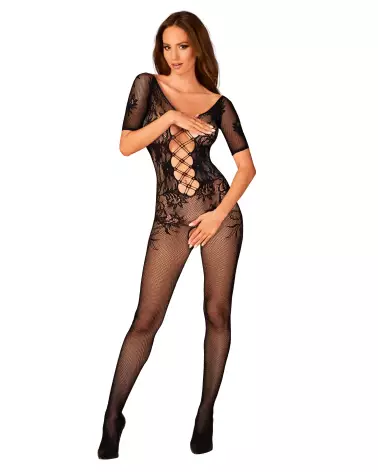 Obsessive F238 Bodystocking en résille noire - Lingerie séduisante et confortable-5