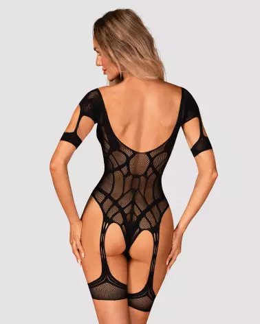 Photo du Bodystocking G334 Obsessive en résille noire, élégance et séduction-4