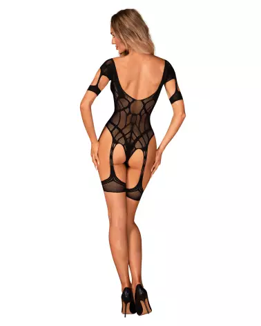 Photo du Bodystocking G334 Obsessive en résille noire, élégance et séduction-6