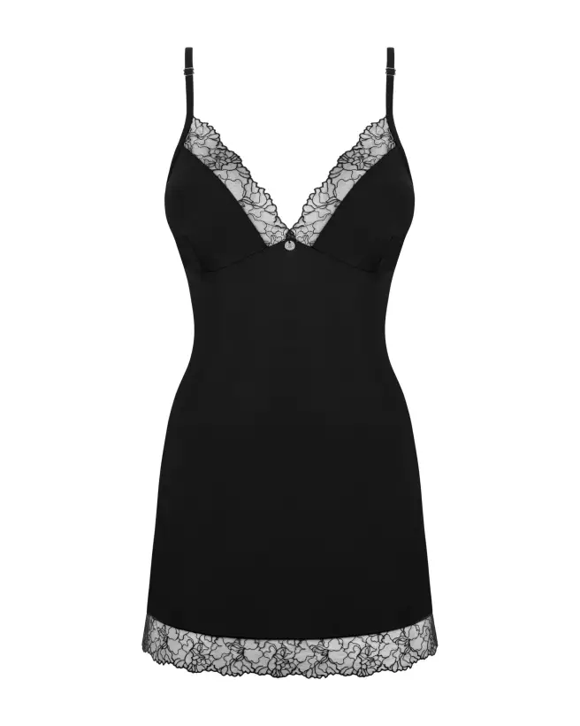 Nuisette Bella Rou Obsessive noire avec string assorti, élégance et séduction en lingerie-7