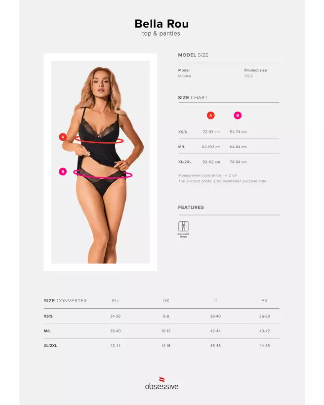 Image de la nuisette Bella Rou d'Obsessive, lingerie élégante et confortable-9