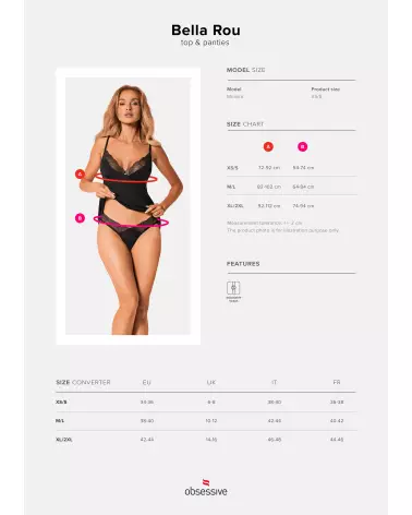 Image de la nuisette Bella Rou d'Obsessive, lingerie élégante et confortable-9