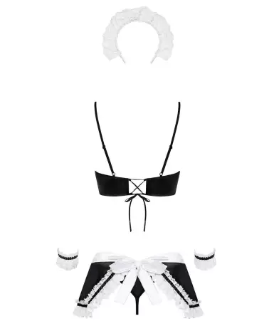 Costume de soubrette sexy noir Obsessive pour femme-6