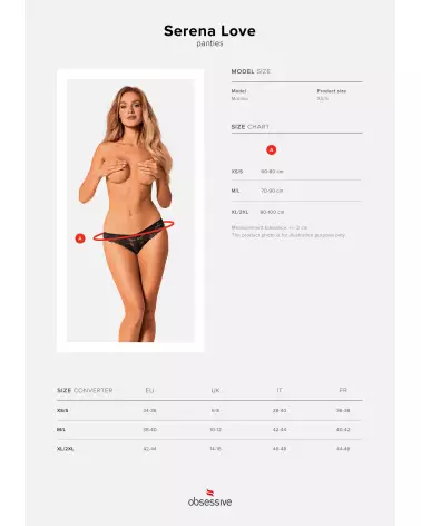 Photo de la culotte Serena Love noir par Obsessive, lingerie féminine élégante et confortable-13