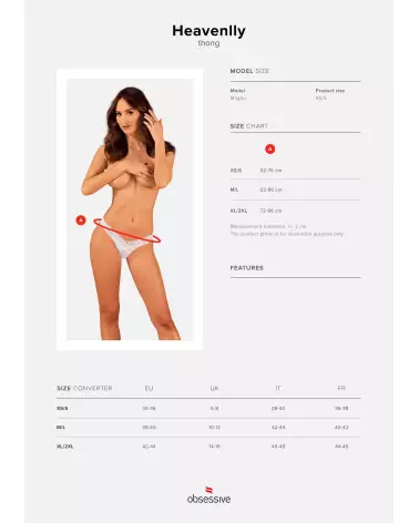 String blanc Heavenly Obsessive, lingerie élégante et confortable-13