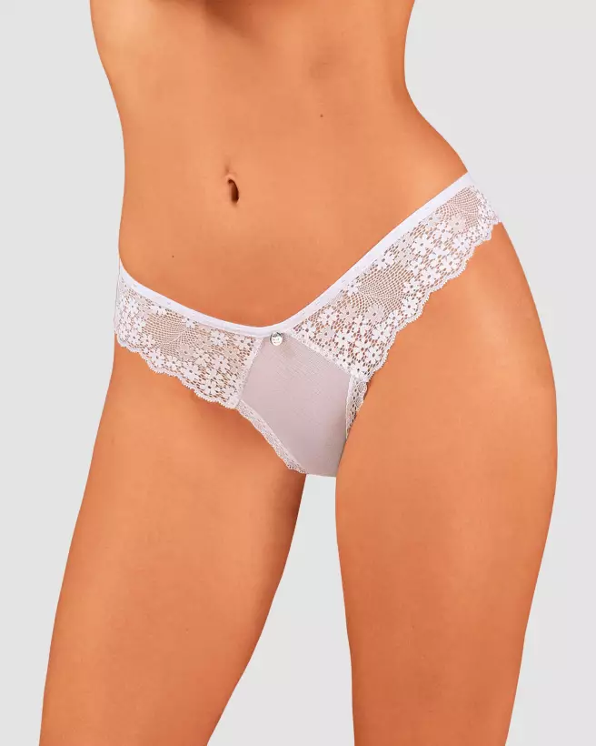 Photo de la culotte Heavenlly blanche d'Obsessive, lingerie féminine élégante et confortable-5