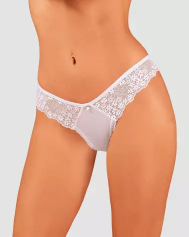 Photo de la culotte Heavenlly blanche d'Obsessive, lingerie féminine élégante et confortable-5