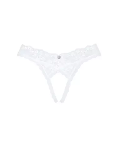 Image du String Ouvert Blanc Heavenlly d'Obsessive, Lingerie Sexy Ouverte-7