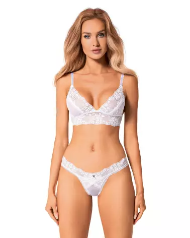 Image de l'ensemble Heavenlly Blanc par Obsessive, lingerie élégante et séduisante-1